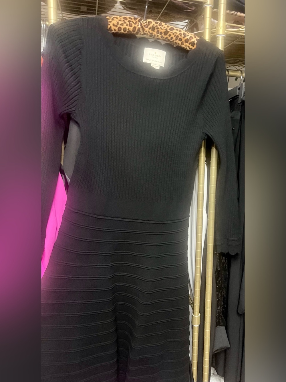 kate spade scalloped fit & flare knit dress Sz 8 Pd $349 - Picture 4 of 8